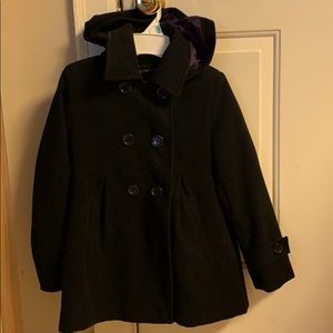 Girls black dress coat